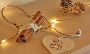 Cinnamon Pine Cone Christmas lights