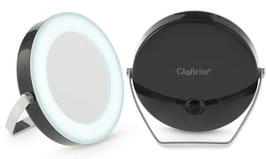 GloBrite LED Circular Travel Mirrors in White, Black or Pink