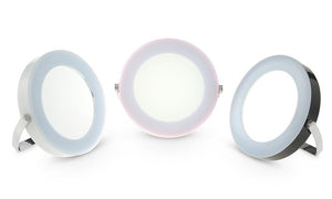 GloBrite LED Circular Travel Mirrors in White, Black or Pink