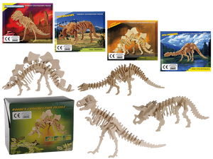 Dinosaur Skeleton Natural Wooden 3D Puzzle