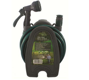 30ft Mini Hose & Reel with 7 Function Spray Nozzle
