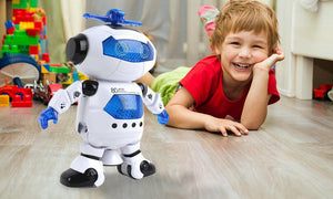 Kids Smart Dancing Rotating Space Robot with LED Lights & Music