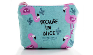 Flamingo Coin Purse / Mini Make Up Bags
