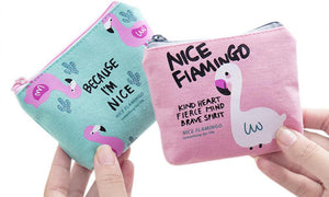 Flamingo Coin Purse / Mini Make Up Bags