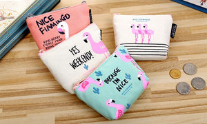 Flamingo Coin Purse / Mini Make Up Bags