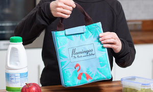 Flamingo Print Oxford Thermal Insulated Lunch Bags