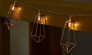 GloBrite Rose Gold Geometric String Lights