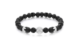 Sasha Morel - Lavastone Skull and Crown Bracelet