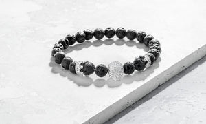 Sasha Morel - Lavastone Skull and Crown Bracelet