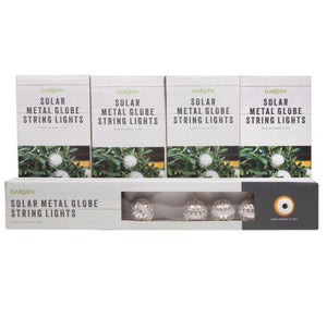 Metal Globes Garden Solar String Lights