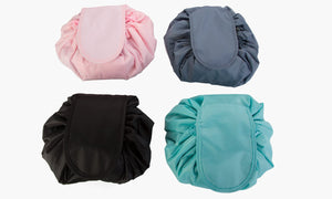 Drawstring Open Flat Cosmetics Travel Bag