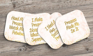 Set of 4 Prosecco Coasters