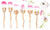6 Piece Flower Make up Brushes