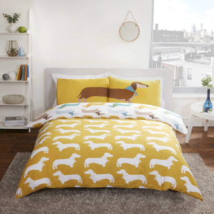 Sausage Dog Reversible Duvet Set