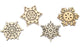 4 Pack for Xmas Wooden Snowflake Coasters