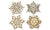 4 Pack for Xmas Wooden Snowflake Coasters