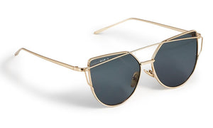 Sasha Morel Cat Eye Mirrored Sunglasses
