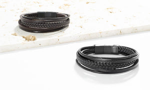 Sasha Morel Mens Braided Multi Layer Bracelet