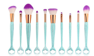 5 or 10pc Mermaid Tail Make Up Brushes