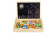 Double Sided Chalkboard & Magnetic Board Educational Puzzle Toy