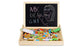 Double Sided Chalkboard & Magnetic Board Educational Puzzle Toy