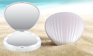 GloBrite 11 LED Mermaid Shell Mirror