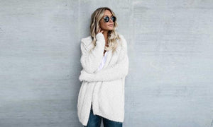 Fluffy Hooded Cardigans