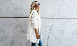 Fluffy Hooded Cardigans