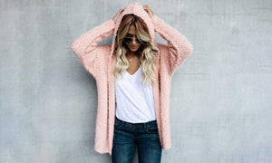 Fluffy Hooded Cardigans