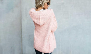 Fluffy Hooded Cardigans