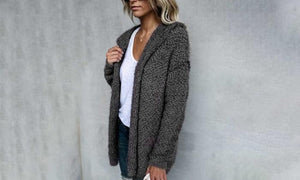 Fluffy Hooded Cardigans