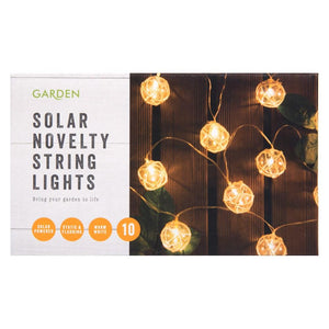 Twine-Wrapped Solar String Lights