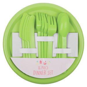Plastic 16 Piece Dinner Set
